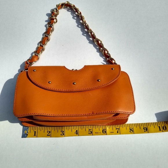 Ann Taylor Mustard Yellow Chain Strap Purse Bag - Picture 5 of 8